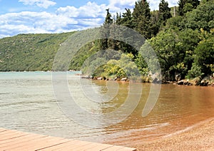 The sea in the Lim canal in Croatia