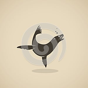 Sea lion symbol - illustration