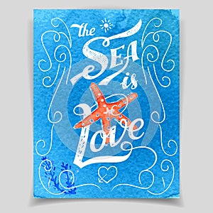 The Sea is Love greeting card