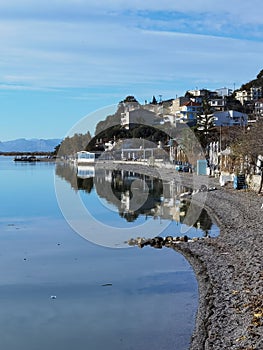 Sea in menidi city blue sky aitoloakarnania perfecture greece