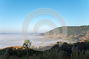 Sea of mist in the morning at Khao Kho,Phetchabun Province,northern Thailand.