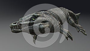 Sea Monsters of background, 3d render