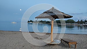 Sea moonlight seaside plaj