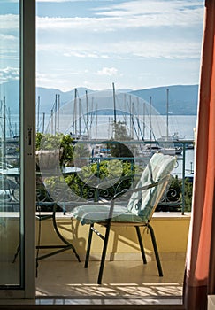 Sea and mountain view from porch