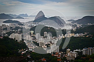 Sea, mountains and city of Rio