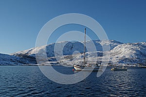 On the sea in North Norway