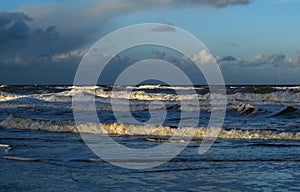 Sea ocean cloud Scheveningen Den Haag the Hague Netherlands water wave sunrice blue sky sun