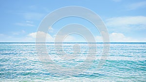 Sea Ocean Horizon Water Background Texture Pattern Surface View Wave Blue Shor Calm Still at Caost,Backdrop Tropical Summer Nature