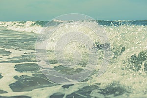 Sea ocean water waves splash abstract background