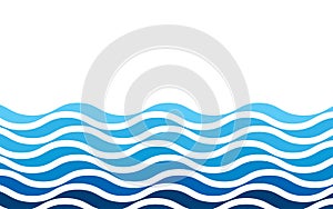 Sea ocean wave stripe layer vector abstract background