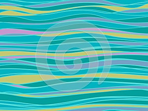 sea ocean wave teal turquoise colored background. hand painted waves illustration