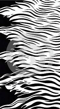 Sea and ocean waves with artificial intelligence drawing