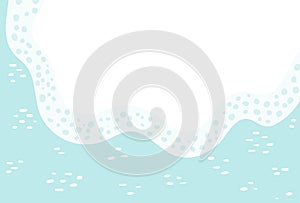 Sea, ocean waves lapping on shore, seaside top view on transparent background. photo