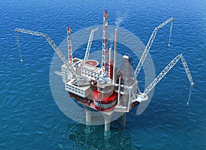 Sea Oil Rig Drilling Structure