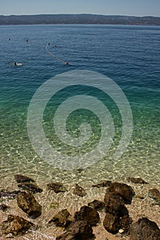 The sea in Omis, Croatia