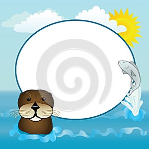 Sea Otter and Fish