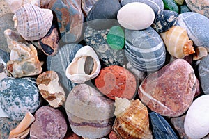 Sea pebble background