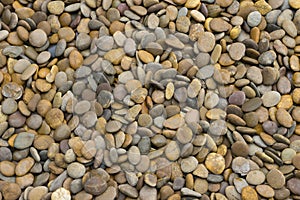 Sea pebble sea stones background