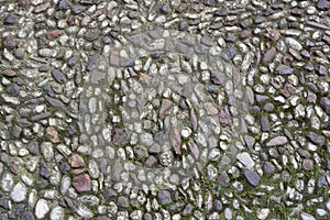 Sea pebbles. Small stones gravel texture background