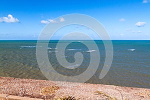 Sea at Ponta do Seixas, easternmost point of Brazil and whole Ameri