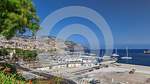 Sea port in Funchal, Madeira island, Portugal timelapse