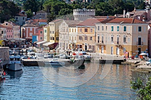 Sea port and houses at Veli Losinj