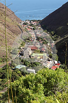 Sea port Jamestown capital of St Helena Island photo