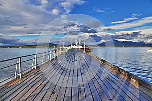 The sea port in Puerto Natales, Chile