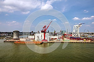 Sea port Rotterdam, container terminal, Netherlands