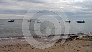 The sea of the Puglia on the coastal Ionico