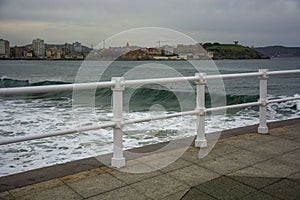 Sea and railing 1