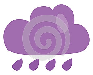 Sea rain cloud, icon