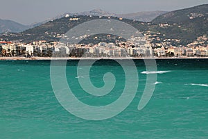 Sea and resort town on coast. Nice, France