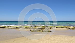 Sea rocks and Beach view