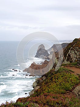 Sea rocks and Beach view