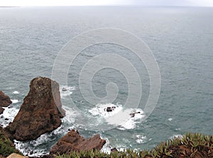 Sea rocks and Beach view