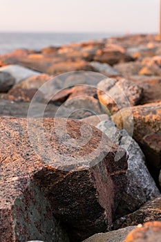 Sea rocks during dusk at Hiiumaa