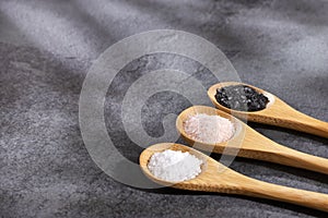 Sea salt, pink and black - Variety of salts