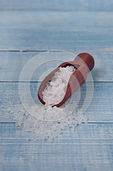 Sea salt in scoop