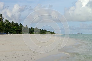 Sea Sand Beach at Meeru Island, Maldives May 2017.