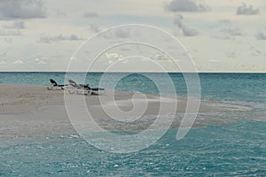 Sea Sand Beach at Meeru Island, Maldives May 2017.