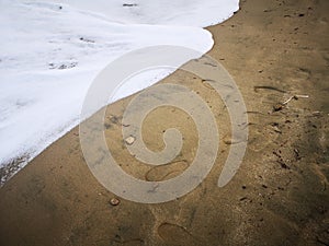 Sea and sand textures background