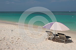 Sea and sandy beach. St. George`s, Grenada