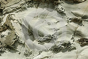 Sea sculpted cliff in the Shetland Isles