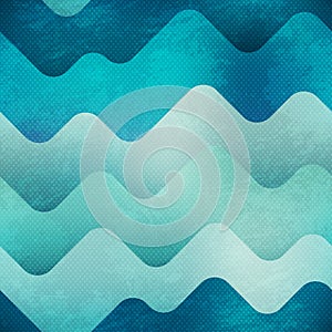Sea seamless pattern with grunge effect.