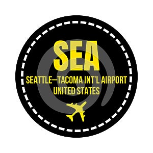 SEA Seattle airport symbol icon