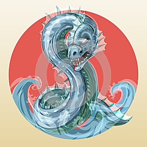 Sea serpent or water dragon photo