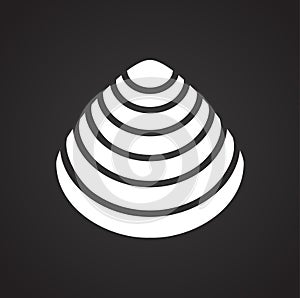 Sea Shell icon on black background for graphic and web design. Simple vector sign. Internet concept symbol for website