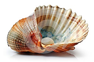 sea shell isolated on white background. Generated by AI