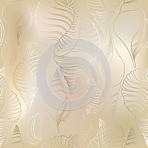 Sea shell seamless texture. Abstract wallpaper.